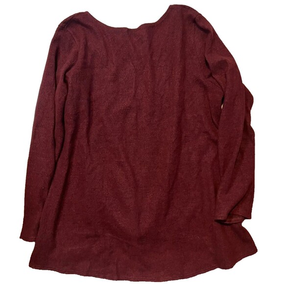 Promises Women’s Sweater Size XL Burgundy High Low Warm Cozy - Picture 4 of 5